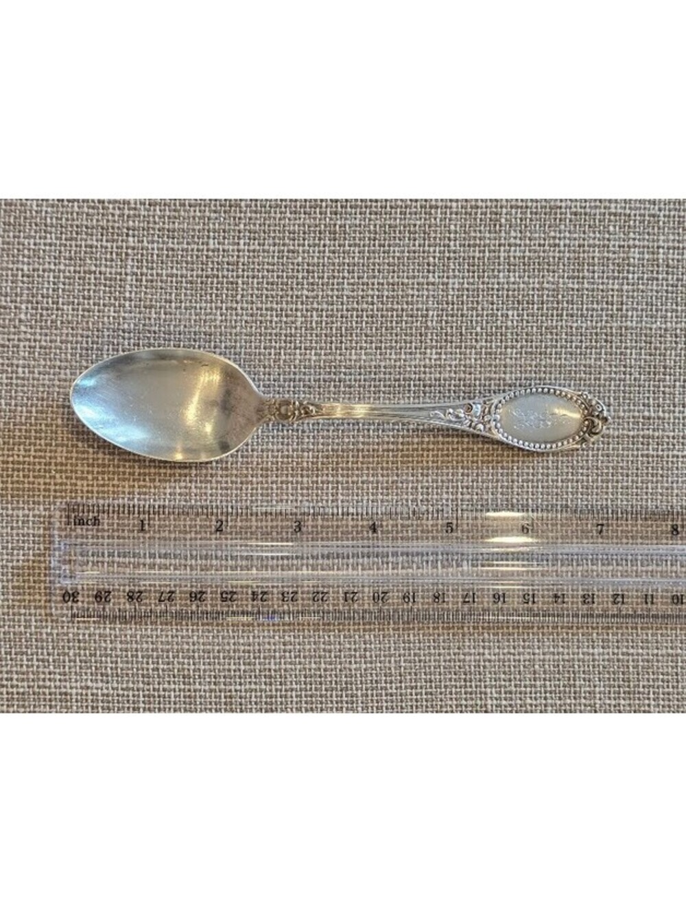 Antique Simons Bros Sterling Silver Serving Spoon c1890
